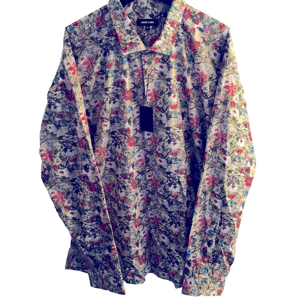 Jared Lang floral button up shirt
